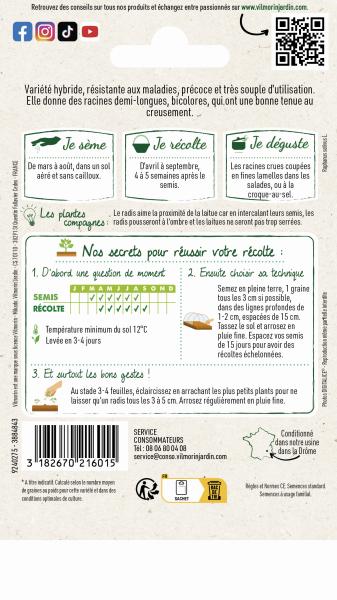 Potagères - Radis Expo HF1 - Graines d'Exception - MEDIA_PACKAGING_VERSO